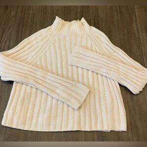 American Eagle Women's mock turtleneck Cream Sweater